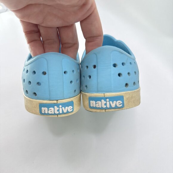 Native Shoes Kids Size C12 Blue Jefferson Slip‎ On Rubber Water Washable Beach - Picture 5 of 9